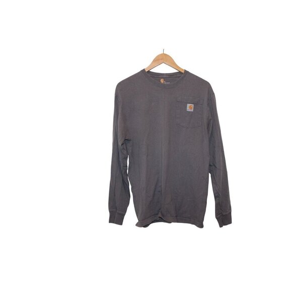 Carhartt Mens Gray Long Sleeve Pocket T-Shirt Size S 100% Cotton Casual Wear - Picture 7 of 9